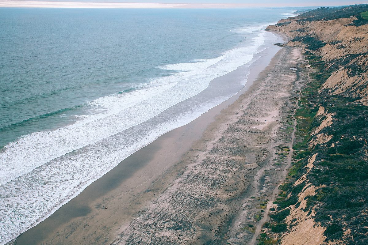 Torrey Pines State Beach and bluffs, next to Carmel Valley