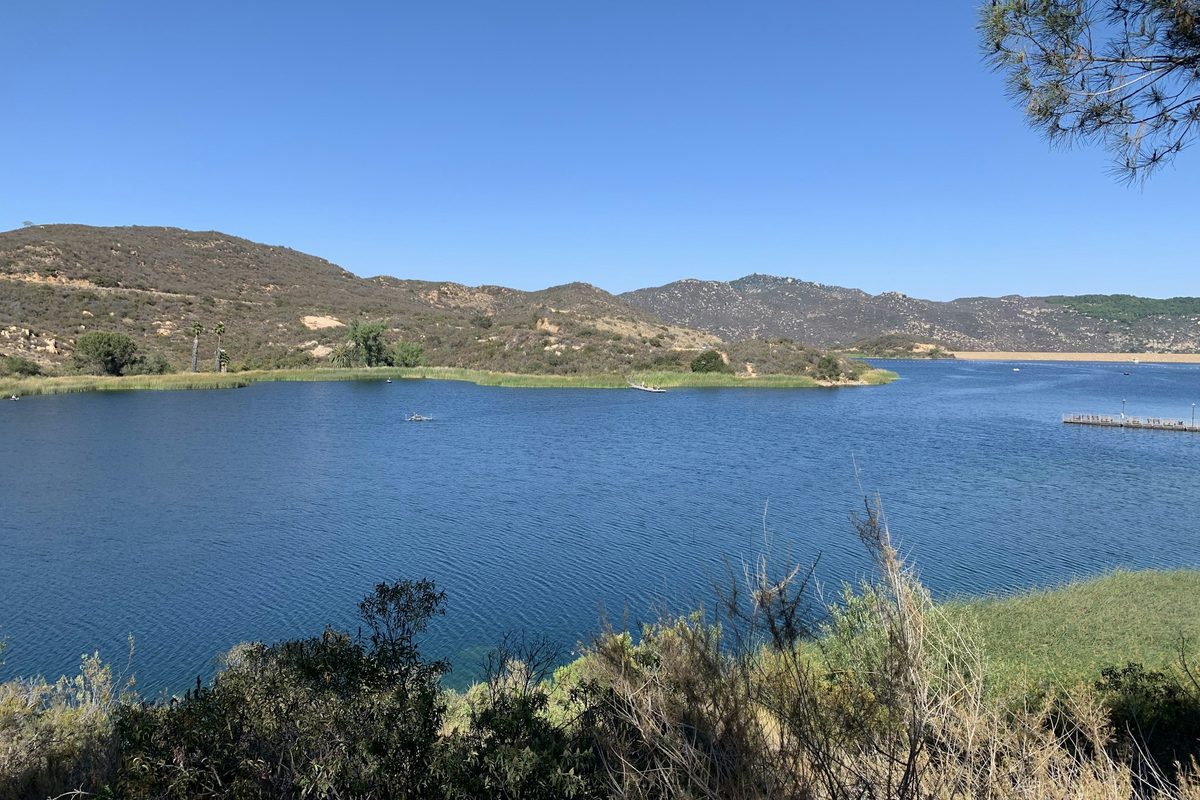 Lake and hills in Escondido