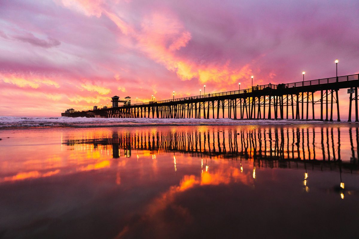 Oceanside Pier at sunset