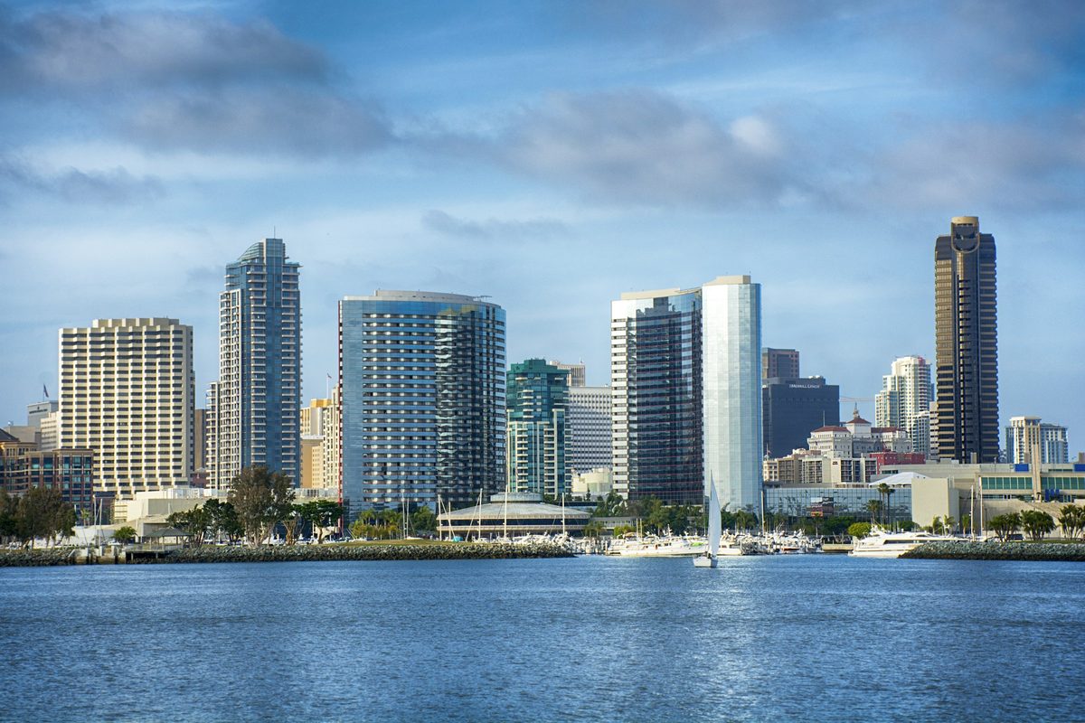 Downtown San Diego skyline across San Diego Bay